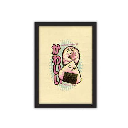 Kawaii Sushi framed poster