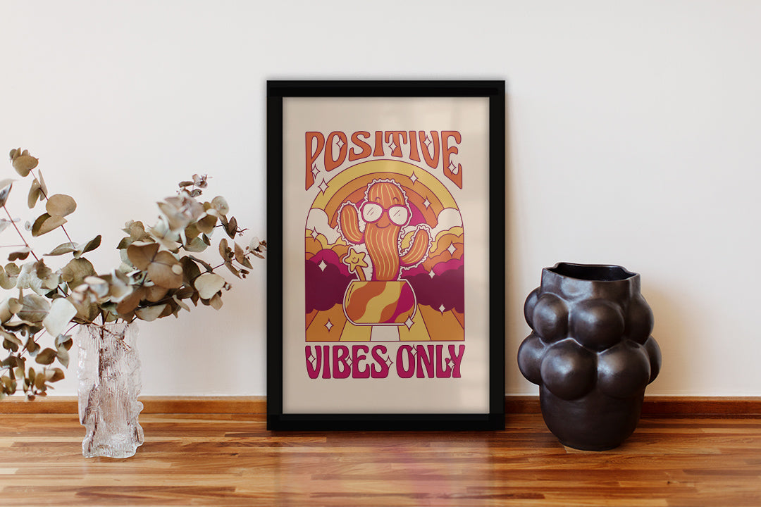 Positive Vibes Framed Poster