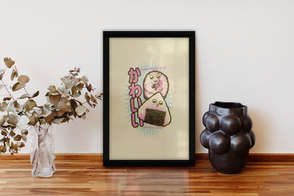 Kawaii Sushi framed poster