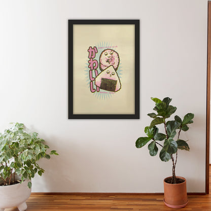 Kawaii Sushi framed poster