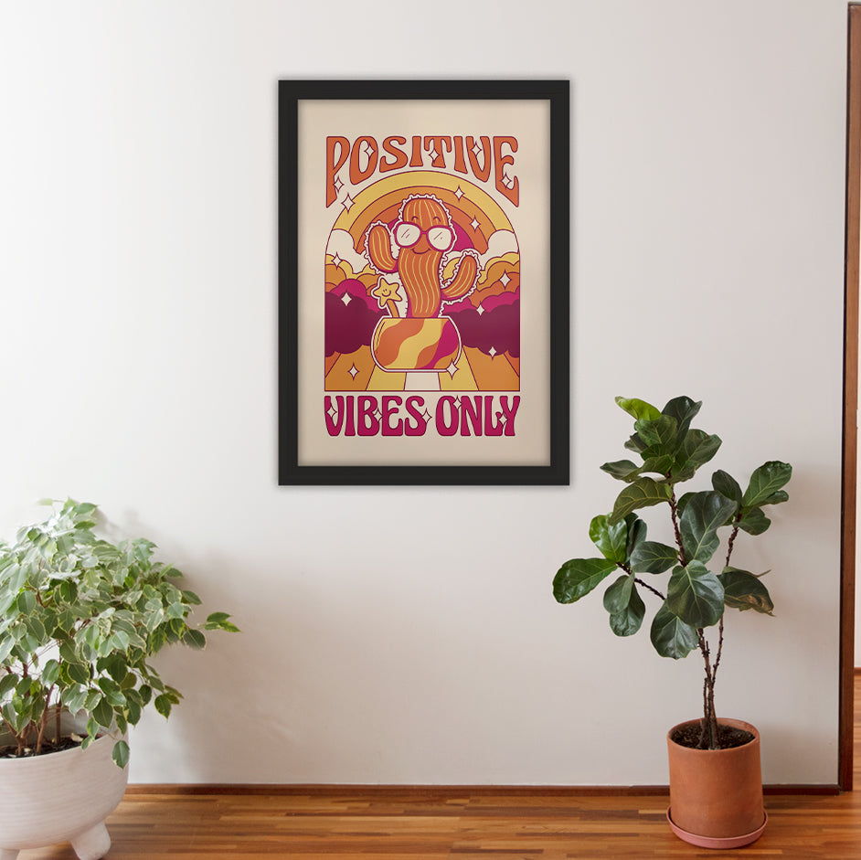 Positive Vibes Framed Poster