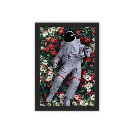 Astronaut in Nature framed poster