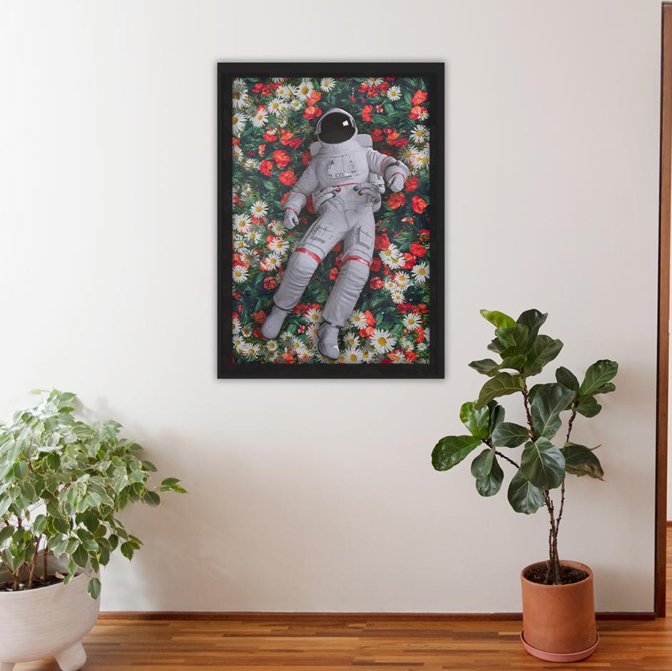 Astronaut in Nature framed poster