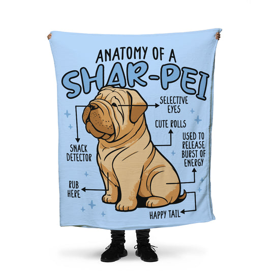 Anatomy of Doggo throw blanket