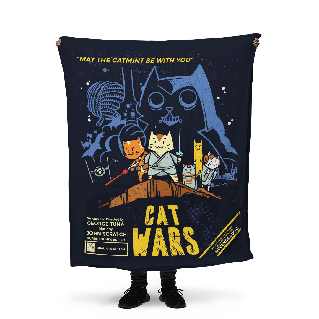 Cat Wars throw blanket