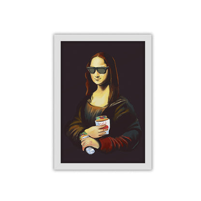 Mona Lisa's Shawerma Framed Poster