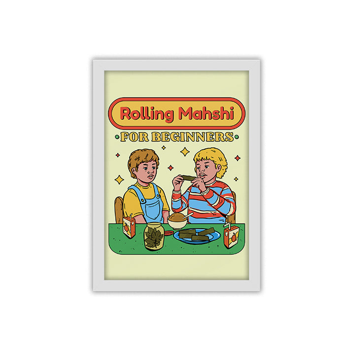 Rolling Mahshi for Beginners framed poster