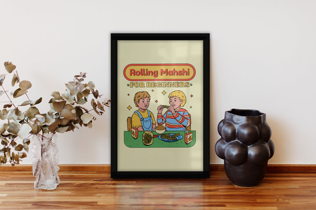 Rolling Mahshi for Beginners framed poster