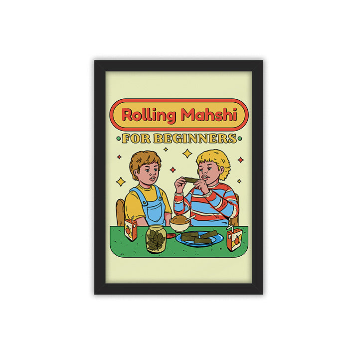 Rolling Mahshi for Beginners framed poster