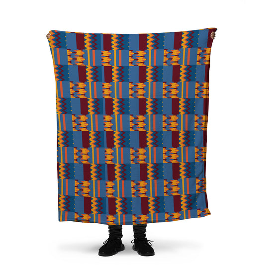 Kente pattern throw blanket