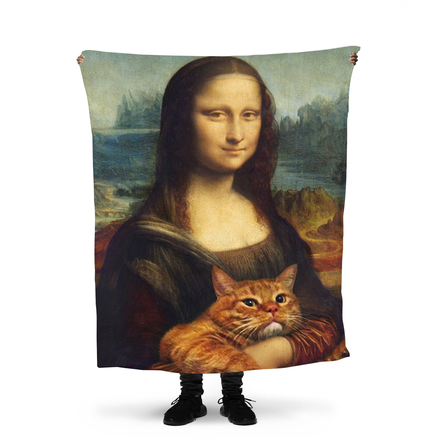 Mona lisa's Pet throw blanket